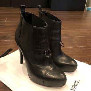 All saints black platform bootie